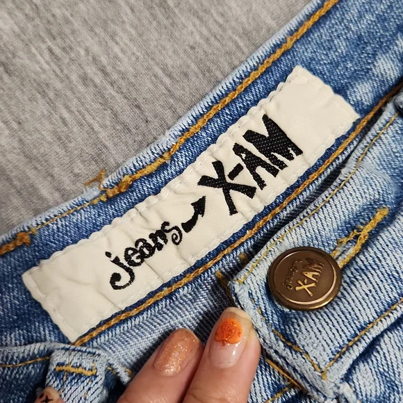 RARE!! Vintage 90's X-AM Brand High Rise Tapered Leg "Mom" Fit Light Wash Jeans - Picture 8 of 15